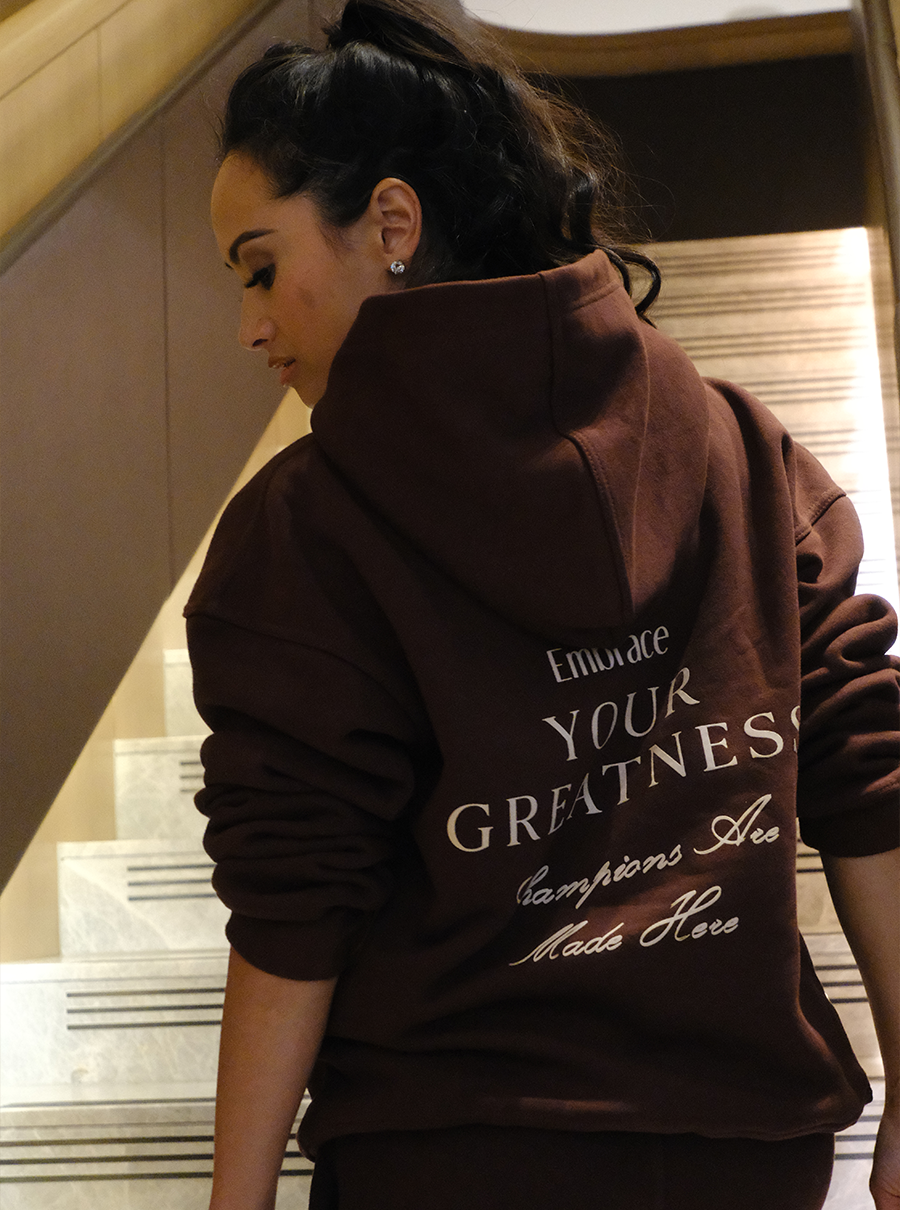 Gods Plan Hoodie Dark Brown