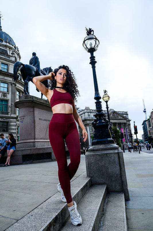 Deep Burgundy Performance Leggings