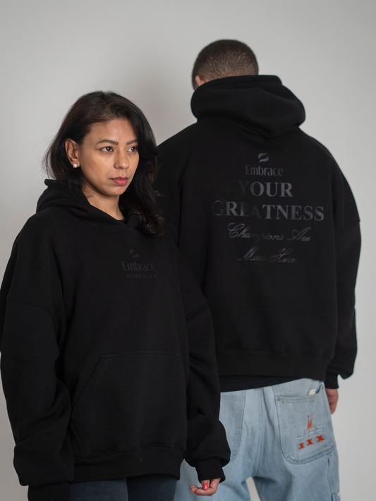 Gods Plan Hoodie Black - Embrace Boxing