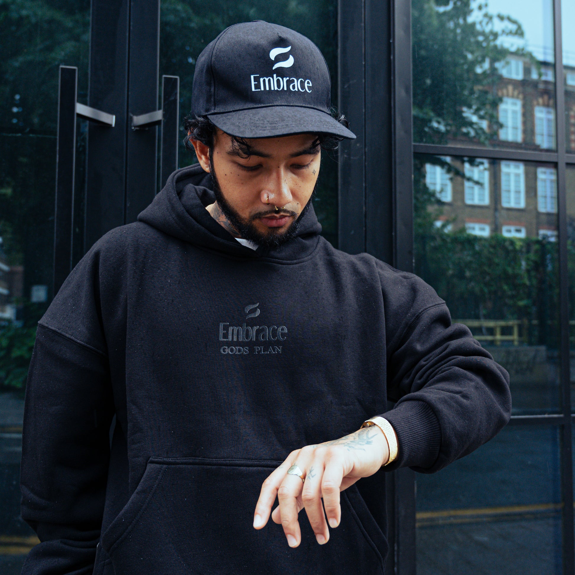 Gods Plan Hoodie Black - Embrace Boxing