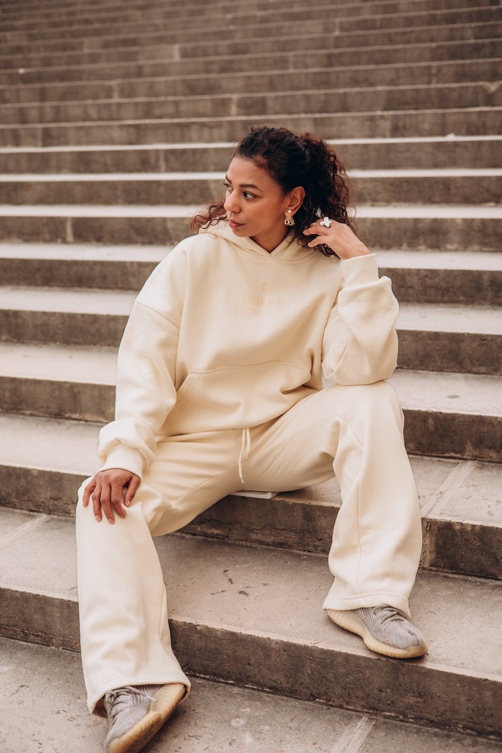 Embrace Gods Plan Butter Joggers - Embrace Boxing