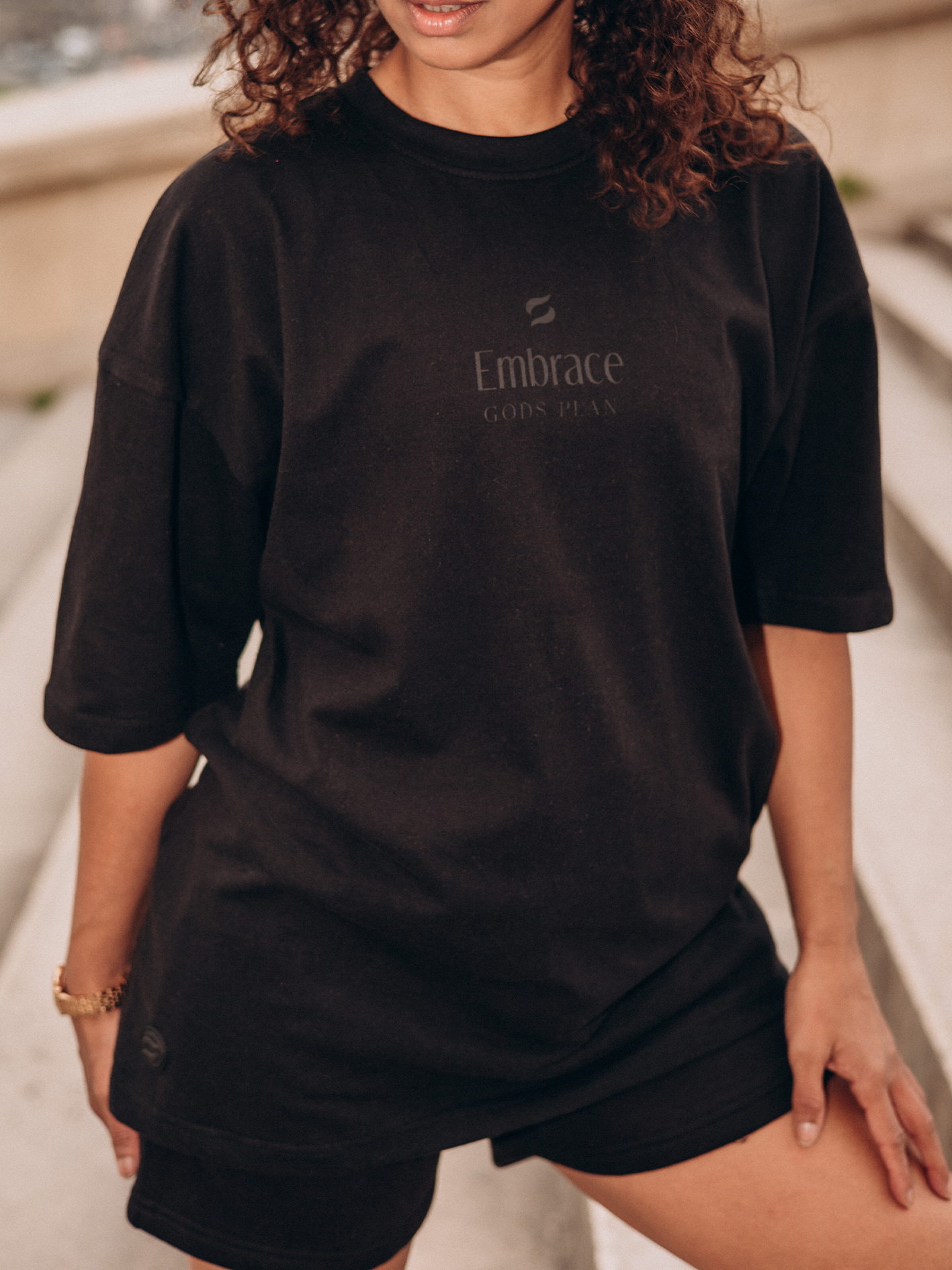 Embrace Gods Plan Black T-shirt - Embrace Boxing